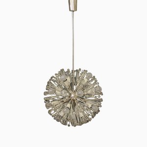 Large Snowball Silvered Ceiling Lamp by Emil Stejnar for Rupert Nikoll, 1950s