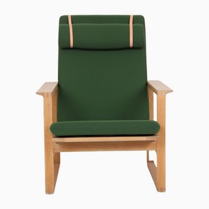 Model 2254 Armchair in Light Oak and Fabric by Børge Mogensen for Fredericia