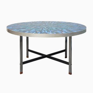 Blauer Mosaik Tisch von Berthold Müller, 1960er