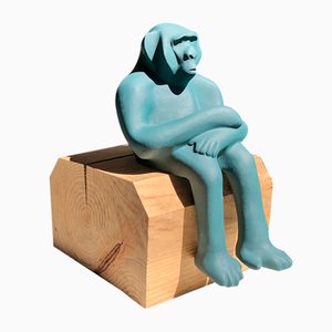 Sitting Chimpanzee in Clay by Daniele Nannini, 2020
