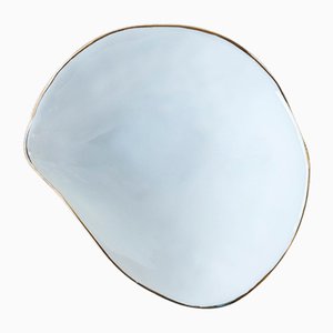 Indulge Nº2 Handmade Porcelain Bowls in White with 24-Carat Golden Rim by Sarah-Linda Forrer, Set of 2