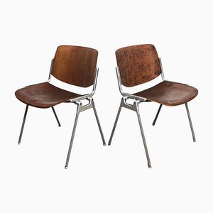 Italian DSC 106 Desk Chairs by Giancarlo H / Jiancreen for Castelli / Anonymes, 1960s, Set of 2
