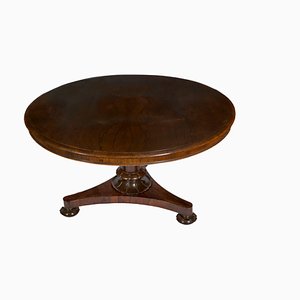 Antique Rosewood Round Table, 19th Century