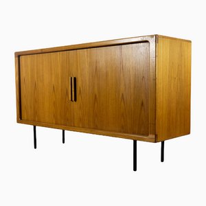 Danish Teak Sideboard with Tambour Doors from Dyrlund, 1970s