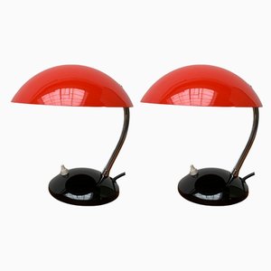 Mid-Century Czech Minimalist Table Lamps from Durkov, Brno, Set of 2