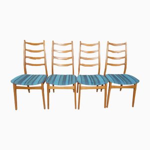 Chaises de Salle à Manger Turquoise, 1960s, Set de 4