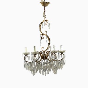 Liberty Style Chandelier with Six Lights, Italy, 1940