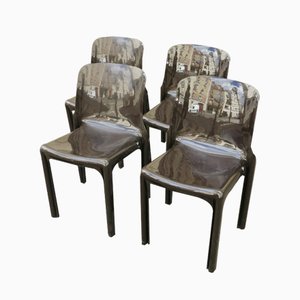 Selene Stühle von Vico Magistretti für Artemide, 1970, 4er Set