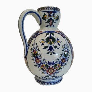 Vaso in ceramica con decorazione floreale di Ecni
