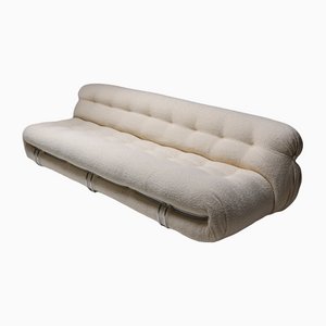 4-Seater Boucle Sofa by Afra and Tobia Scarpa for Cassina