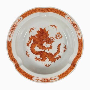 Cendrier Dragon Ming en Porcelaine de Meissen, Allemagne, 20ème Siècle