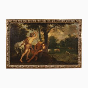 Mythological Painting, Mercury and Argus, 17th-Century, Oil on Canvas, Framed