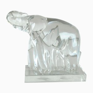 Crystal Elephant by G. Chevalier for Baccarat, Early 20th-Century
