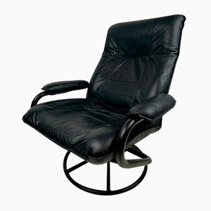 Danish Postmodern Leather Lounge Chair from Kebe, 1980s