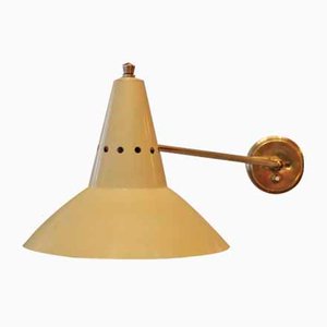 Mid-Century Brass Adjustable Wall Lamp or Sconce, 1950s
