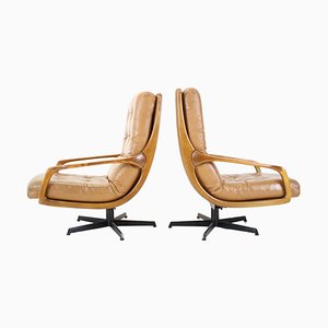 Leather Armchairs by Eugen Schmidt for Soloform, Set of 2