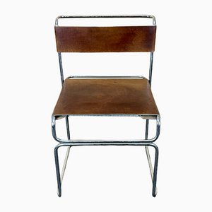 Vintage Stahl Wildleder Stuhl von Giovanni Carini für Planula