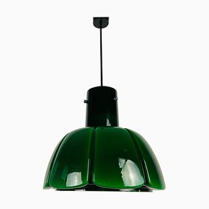 German Green Hanging Lamp from Peill & Putzler, 1970s