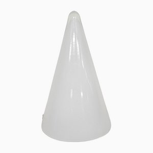 Milk Glass Pyramid Table Lamp Teepee by Sce France