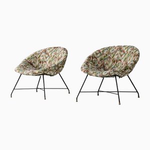 Minoletta Lounge Chairs by Augusto Bozzi for Fratelli Saporiti, 1958, Set of 2