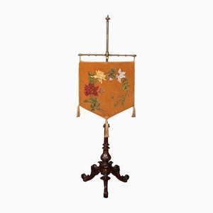 English Regency Pendant Pole Screen or Decorative Stand in Walnut