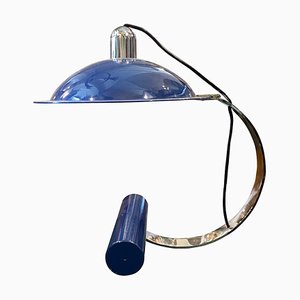 Blue Painted Metal and Steel Desk Lamp by De Pas, d'Urbino & Lomazzi for Stilnovo, 1970s