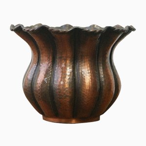 Italian Wrought Copper Cachepot or Vase by Egidio Casagrande for Trydent, 1950s
