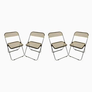 Plia Chairs by Piretti for Anonima Castelli, Set of 4