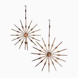 Rosettes Stars Projected Wall Decorations, Set of 2
