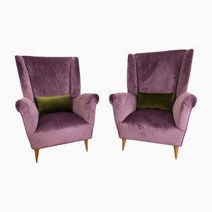 Winged Armchairs by Gio Ponti, 1950s, Set of 2