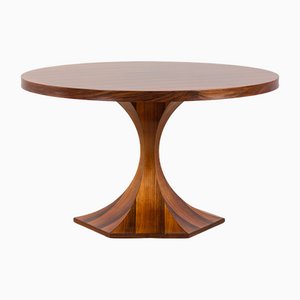 Italian Rosewood Round Dining or Centre Table by Carlo De Carli, 1960s