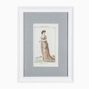 After Horace Vernet, Serie: Costume Parisien, Fashion Graphics: Headwear, 1805, France, Druck, gerahmt
