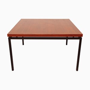 Teak and Metal Square Coffee Table, 1960s