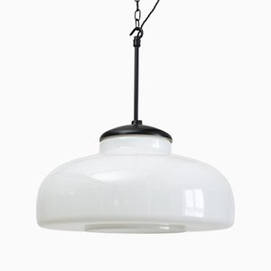 Large Czech Opaline Pendant Light