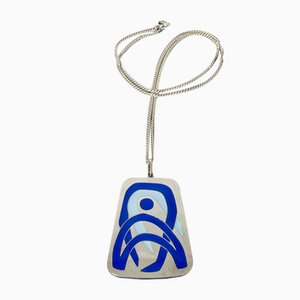 Silver and Enamel Pendant from Thune