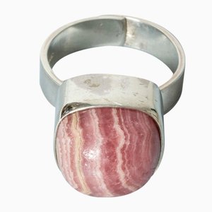Silver and Rhodochrosite Ring by Elis Kauppi