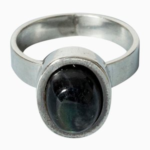 Silver and Spectrolite Ring from Valo Koru