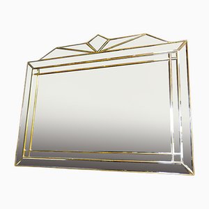 Hollywood Regency Mirror in Gold Frame from Deknudt