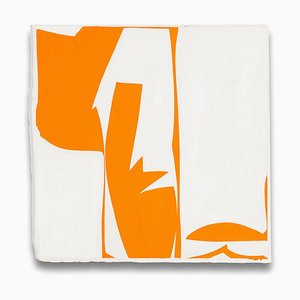 Joanne Freeman, 13 portadas, naranja, 2014, Gouache sobre papel Khadi hecho a mano