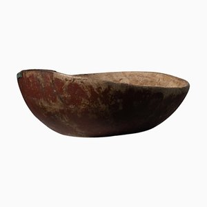 19th-Century Swedish Country Wooden Bowl