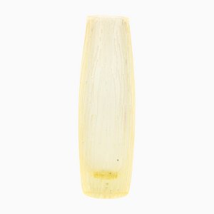 Yellow Frosted Glass Vase