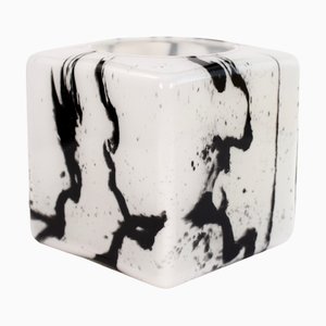 Marbled Glass Cube Table Lamp from Peill & Putzler
