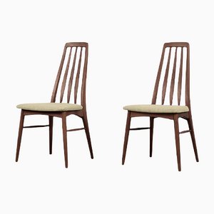Danish Teak Eva Chairs by Niels Koefoed for Koefoeds Hornslet, 1960s, Set of 2