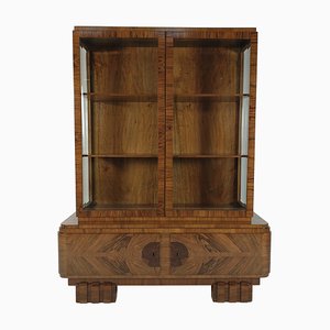 Art Deco Walnut Veneer Cabinet, 1940s