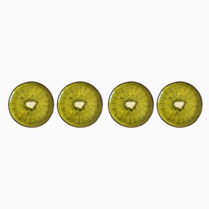 Fruit Collection Kiwi Plates by Federica Massimi, Set of 4