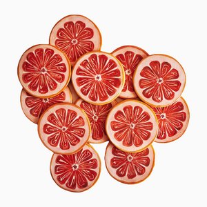 Pink Grapefruit Coasters by Federica Massimi, Set of 6