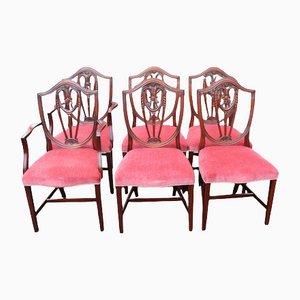Mahogany Prince Wales Chairs, 1940s, Set of 6