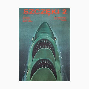 Affiche de Film Jaws 2 B1 par Lutczyn, Pologne, 1979