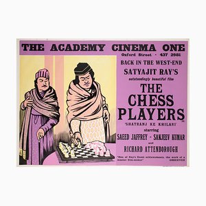 The Chess Players Academy Kino London Quad Filmplakat von Strausfeld, UK, 1970er