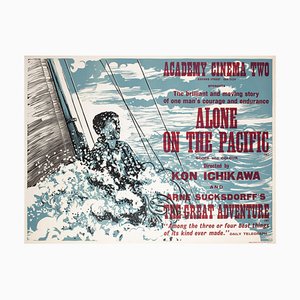 Alone on the Pacific Academy Cinema London Quad Film Poster by Strausfeld, UK, 1967